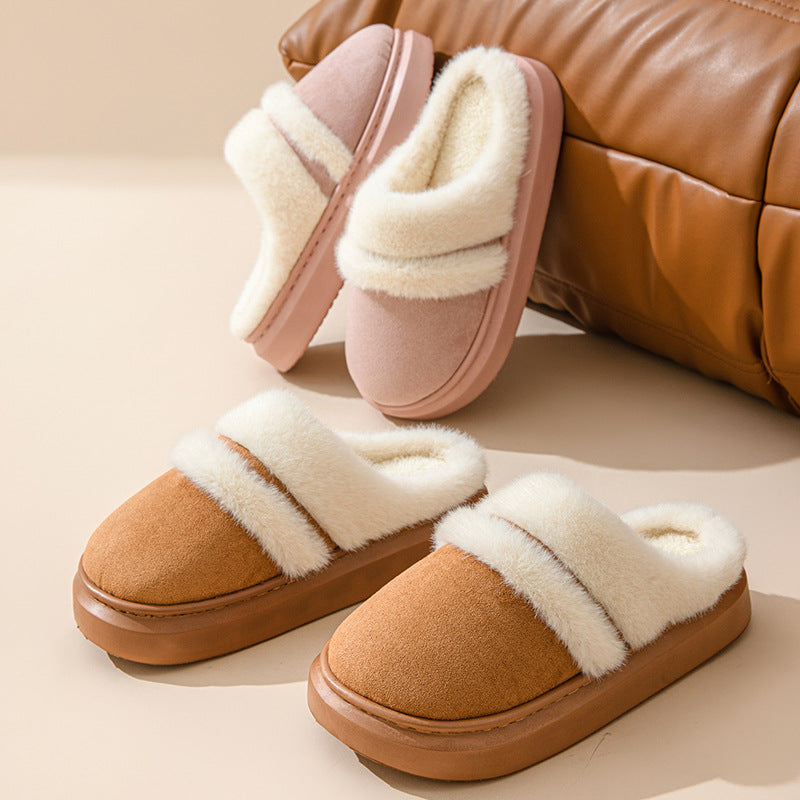 fluffy Warm Cotton Slippers For Women