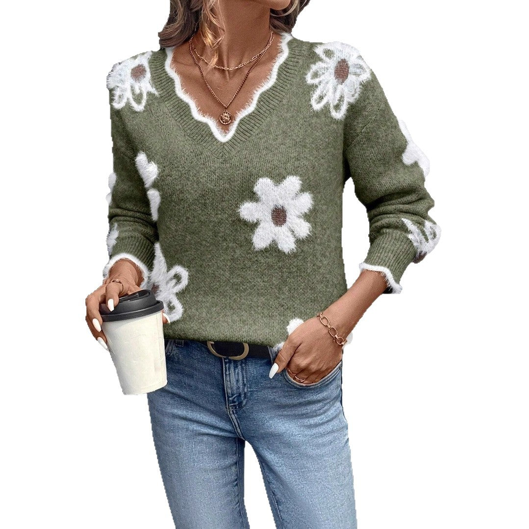 Women's long sleeve shirt (flower)