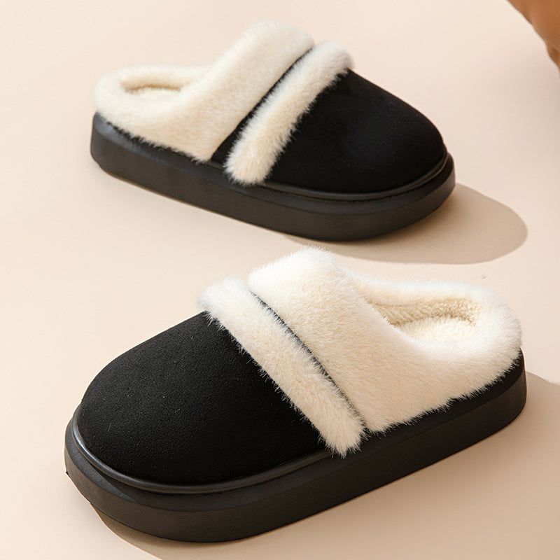 fluffy Warm Cotton Slippers For Women