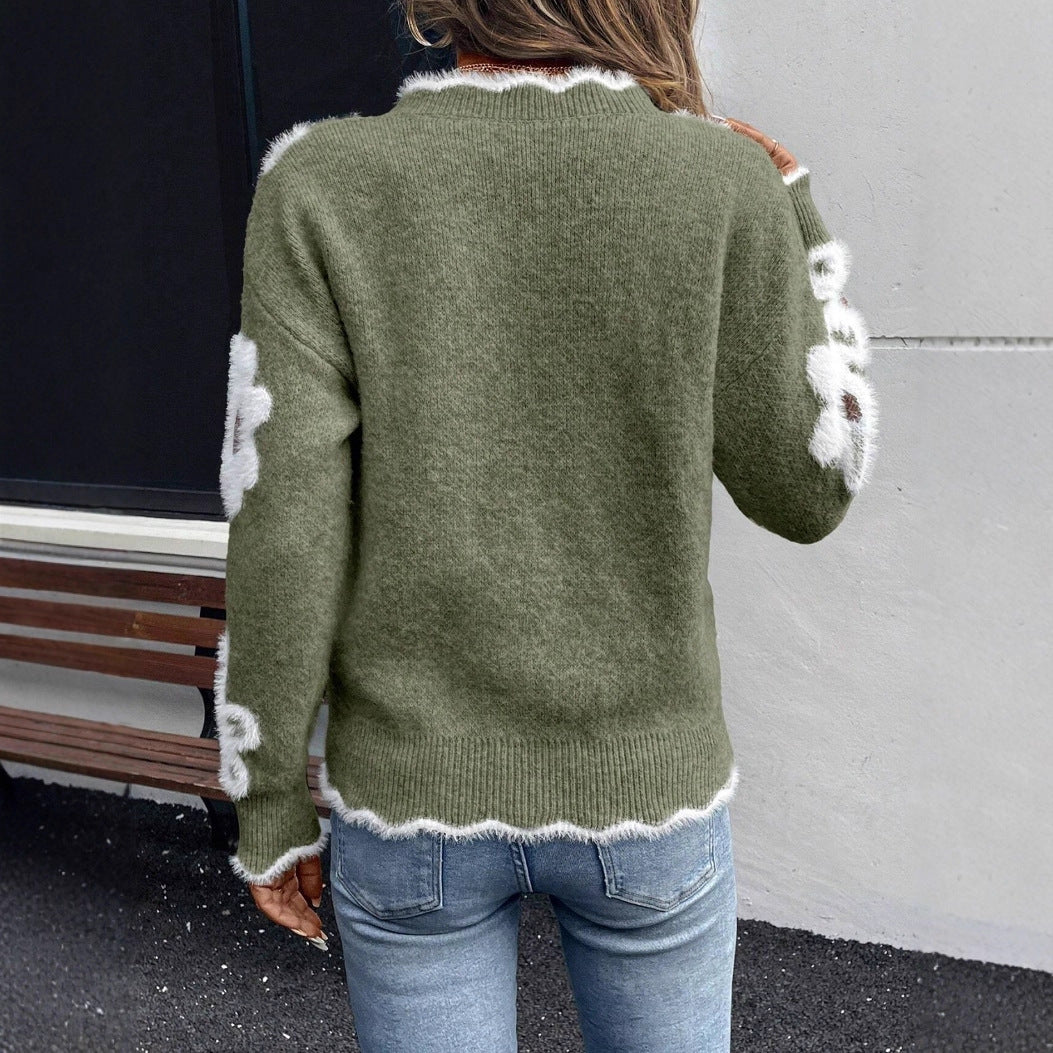 Women's long sleeve shirt (flower)